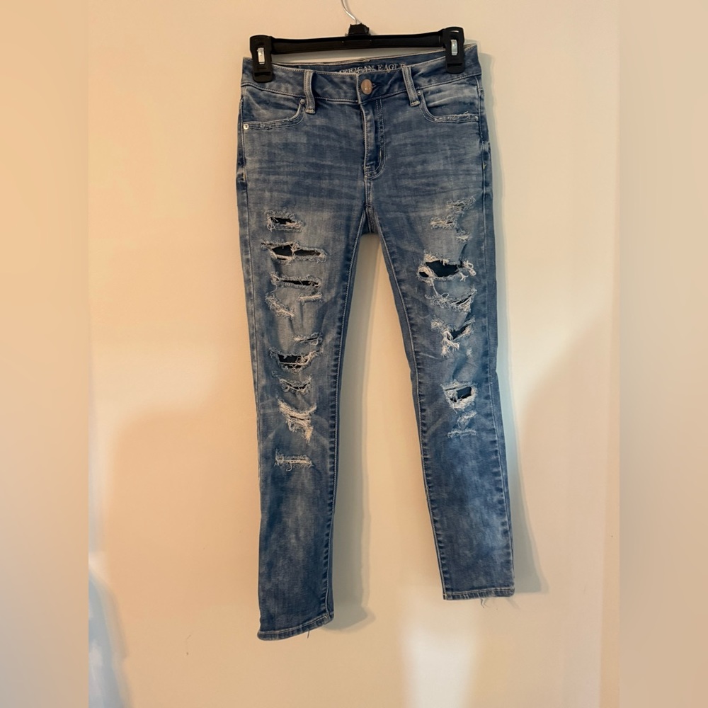 American eagle ripped jeggings